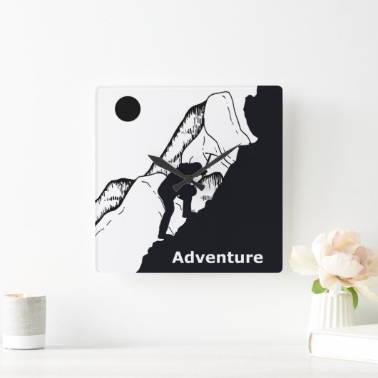 Klettern Quadratische Wanduhr (Zuhause)