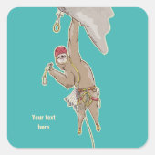 Klettern Quadratischer Aufkleber (Vorderseite)