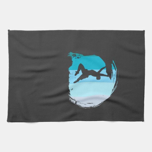 Klettern Retro Geschirrtuch (Horizontal)