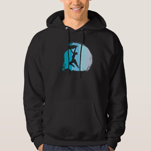 Klettern Retro Hoodie (Vorderseite)