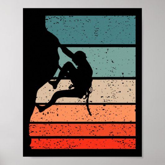 Klettern Retro-Stil Vintage _4 Poster (Vorne)