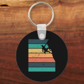 Klettern Retrohintergrund Schlüsselanhänger (Vorderseite)