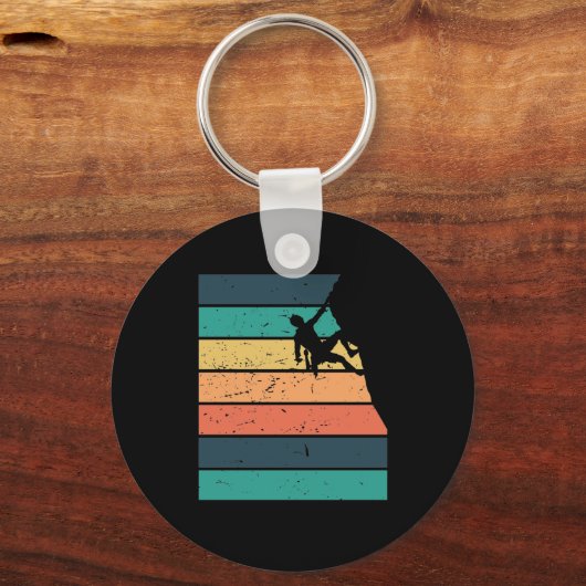 Klettern Retrohintergrund Schlüsselanhänger (Vorderseite)