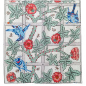 Klettern Rose & Kleiner Vogel, William Morris Duschvorhang (Vorderseite)