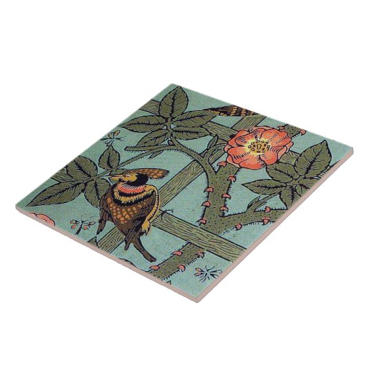 Klettern Rose & Kleiner Vogel, William Morris Fliese (Seite)
