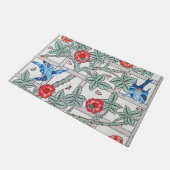 Klettern Rose & Kleiner Vogel, William Morris Fußmatte (Schrägansicht)