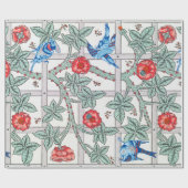 Klettern Rose & Kleiner Vogel, William Morris Geschenkpapier (Flach)