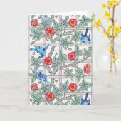 Klettern Rose & Kleiner Vogel, William Morris Karte (Gelbe Blume)