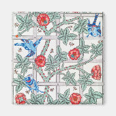 Klettern Rose & Kleiner Vogel, William Morris Magnet (Vorne)