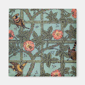 Klettern Rose & Kleiner Vogel, William Morris Magnet (Vorne)