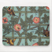 Klettern Rose & Kleiner Vogel, William Morris Mousepad (Vorne)