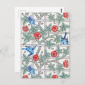 Klettern Rose & Kleiner Vogel, William Morris Postkarte (Vorne/Hinten)