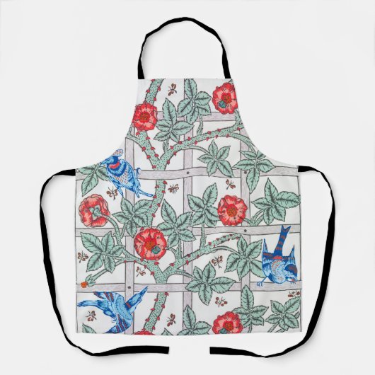 Klettern Rose & Kleiner Vogel, William Morris Schürze (Vorderseite)