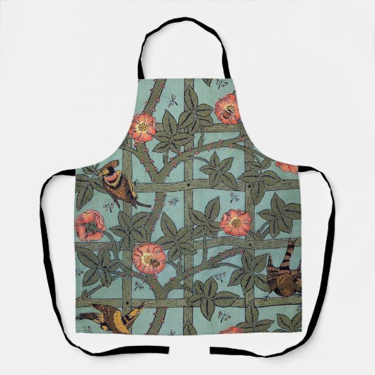 Klettern Rose & Kleiner Vogel, William Morris Schürze (Vorderseite)