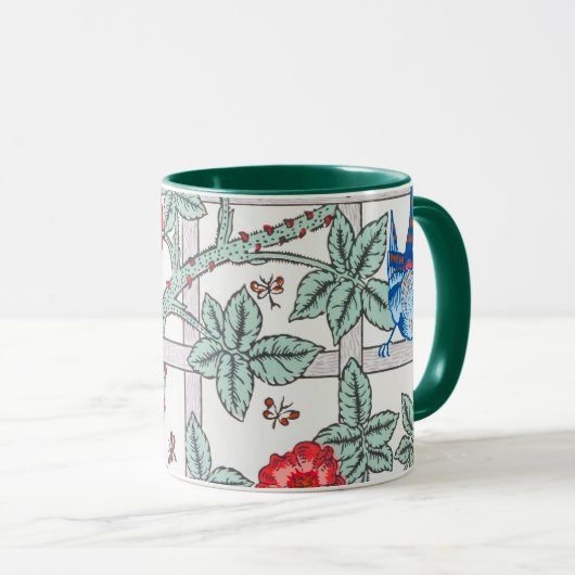 Klettern Rose & Kleiner Vogel, William Morris Tasse (VorderseiteRechts)