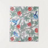 Klettern Rose & Kleiner Vogel, William Morris Wandteppich (Vorderseite)
