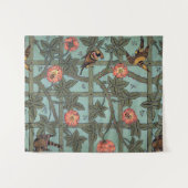 Klettern Rose & Kleiner Vogel, William Morris Wandteppich (Vorderseite (Horizontal))