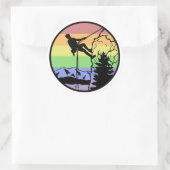 Klettern Runder Aufkleber (Tasche)