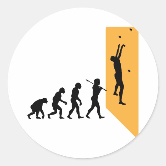 Klettern Runder Aufkleber (Vorderseite)