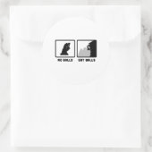 Klettern Runder Aufkleber (Tasche)