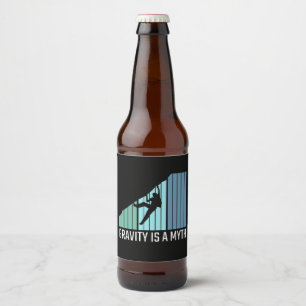 Klettern - Schwerkraft ist ein Mythos Bierflaschenetikett