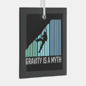 Klettern - Schwerkraft ist ein Mythos Ornament Aus Glas (Vorderseite Rechts)