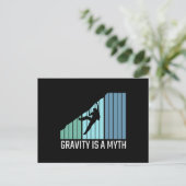 Klettern - Schwerkraft ist ein Mythos Postkarte (Stehend Vorderseite)