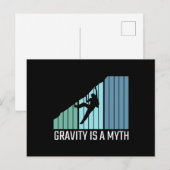 Klettern - Schwerkraft ist ein Mythos Postkarte (Vorne/Hinten)