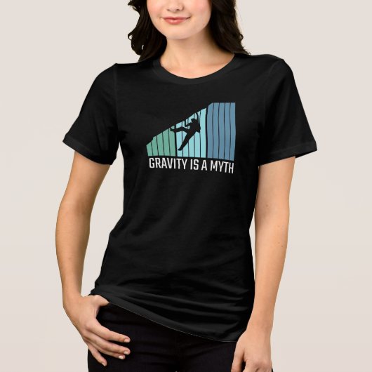 Klettern - Schwerkraft ist ein Mythos Tri-Blend Shirt (Vorderseite)