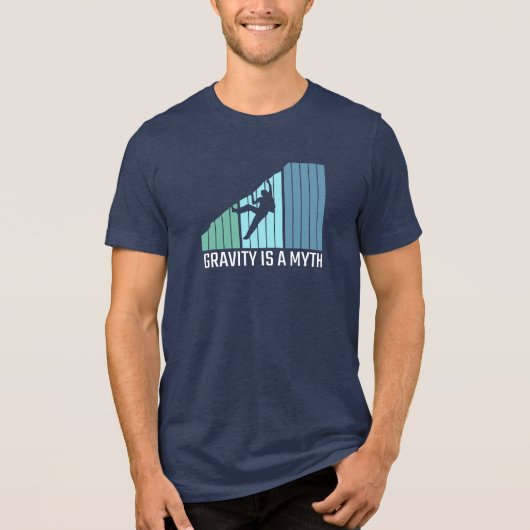 Klettern - Schwerkraft ist ein Mythos Tri-Blend Shirt (Vorderseite)