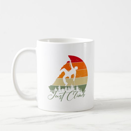 Klettern Sie einfach T - Shirt Kaffeetasse (Links)
