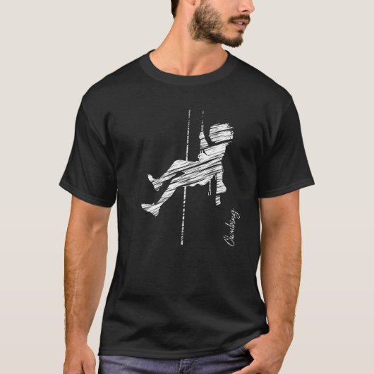 Klettern Silhouette Bergsteigen 30 T-Shirt (Vorderseite)