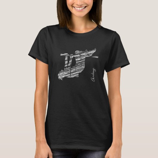 Klettern Silhouette Bergsteigen 5 T-Shirt (Vorderseite)