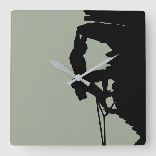 Klettern-Uhr Quadratische Wanduhr (Vorderseite)