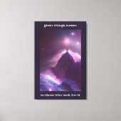 Klettern, um die Schönheit der Kunst zu erreichen Leinwanddruck (Vorderseite)