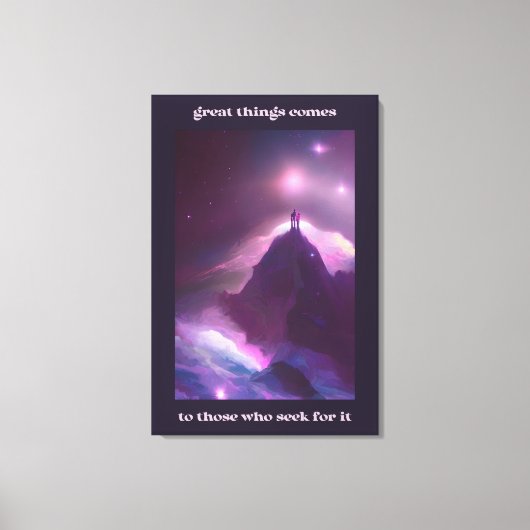 Klettern, um die Schönheit der Kunst zu erreichen Leinwanddruck (Vorderseite)