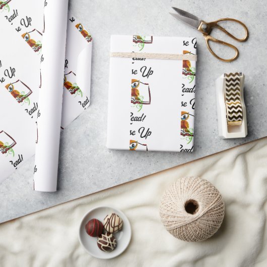 Klettern und Buch lesen Gewitzte Kinder Cartoon Geschenkpapier (Kunsthandwerk)