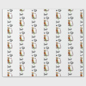 Klettern und Buch lesen Gewitzte Kinder Cartoon Geschenkpapier (Flach)
