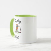 Klettern und Buch lesen Gewitzte Kinder Cartoon Tasse (Vorderseite Links)