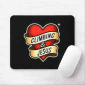 Klettern und Jesus Christlich Mousepad (Mit Mouse)