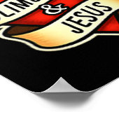 Klettern und Jesus Christlich Poster (Ecke)