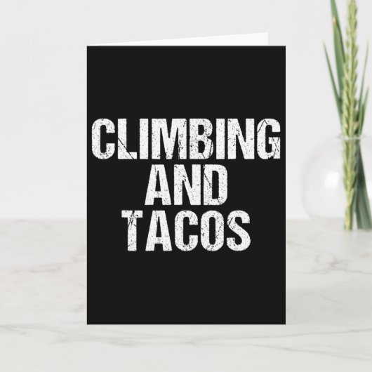 Klettern und Tacos Baum Kletterer Karte (Vorderseite)
