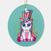 Klettern Unicorn 4. Juli Mädchen Kinder Frauen Keramik Ornament (Links)