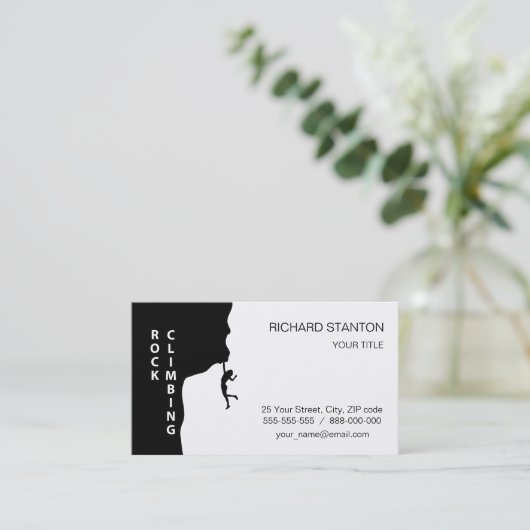 Klettern Visitenkarte (Stehend Vorderseite)