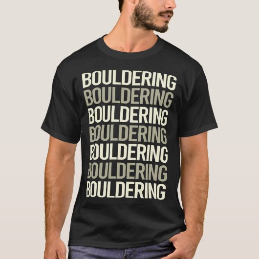 Klettern von weißem Text T-Shirt (Vorderseite)