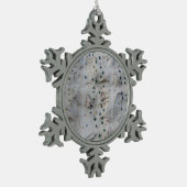 Klettern-Wand Schneeflocken Zinn-Ornament (Links)