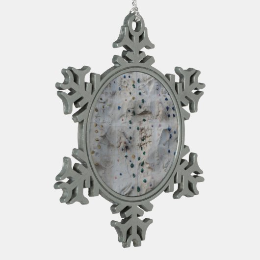 Klettern-Wand Schneeflocken Zinn-Ornament (Links)