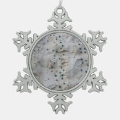 Klettern-Wand Schneeflocken Zinn-Ornament (Vorderseite)