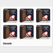 Klettern Weihnachts-Square-Sticker Quadratischer Aufkleber (Blatt)