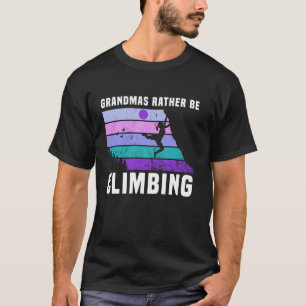 Klettern wie ein Mädchen Retro Sunset Rock Grandma T-Shirt